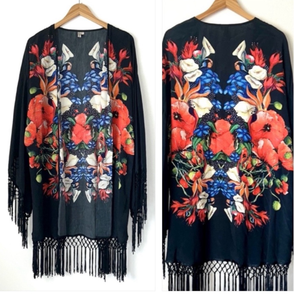 Anthropologie Floral Kimono NWOT